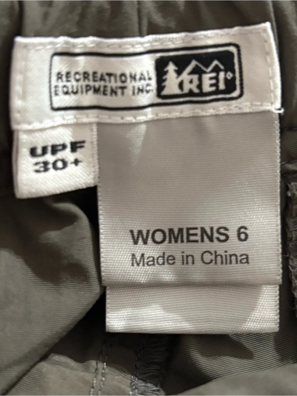 THREE REI Women S Shorts Nylon Belted Hiking Hike Swim Outdoors Green Gray UPF